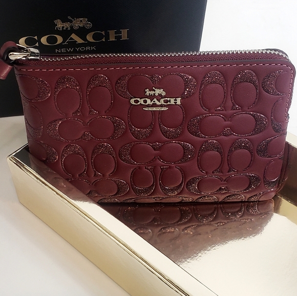 NWT✨ Coach Corner Zip Signature Leather - Picture 2 of 7